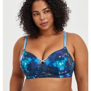 PUSH-UP WIRE-FREE BRA - BLUE WITH 360° BACK SMOOTHING